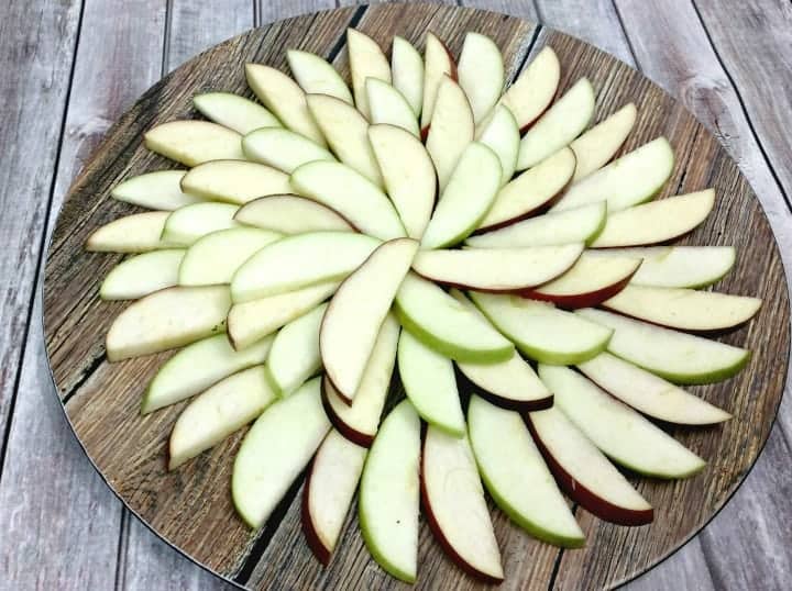 apples on platter