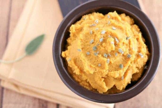 5 Minute Savory Pumpkin Hummus by Two Healthy Kitchens | Make Ahead Appetizers Recipes for Thanksgiving
