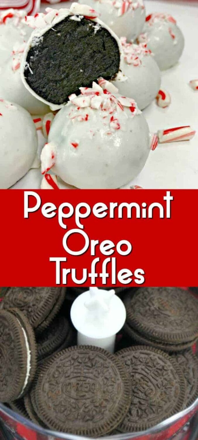 Peppermint Oreo Truffles - No Bake Easy Holiday Dessert