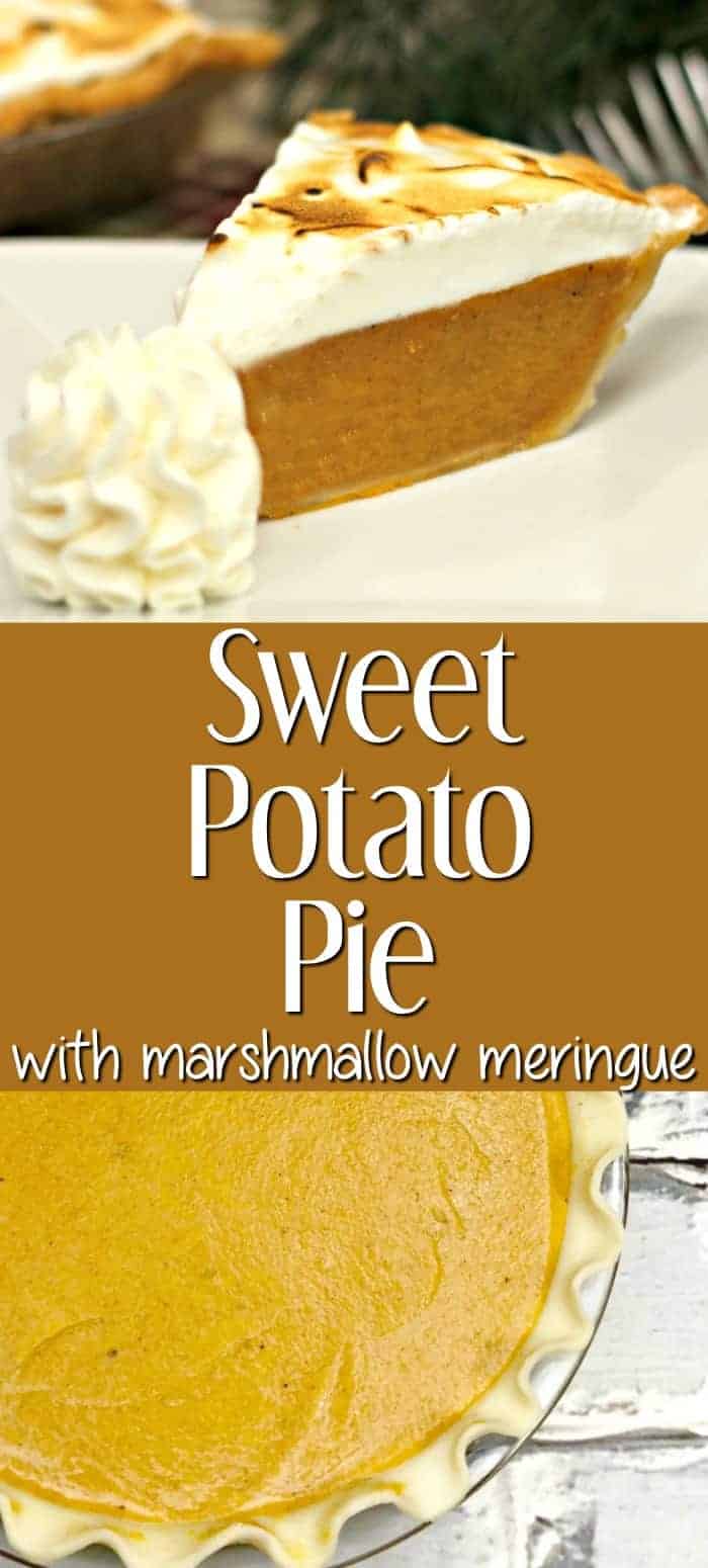 Sweet Potato Pie with Marshmallow Meringue Pinterest image