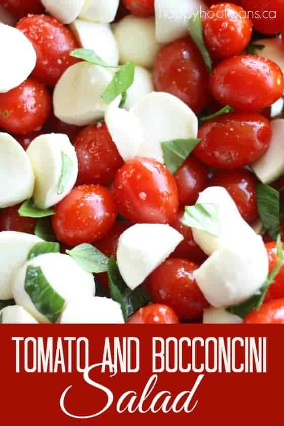 Tomato and Bocconcini Salad by Happy Hooligans | 25 Recipes for Make Ahead Thanksgiving Appetizers