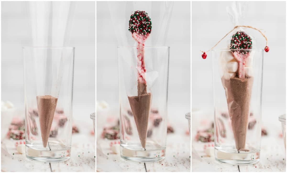 how to make a peppermint spoon treat bag