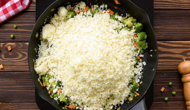 cauliflower fried rice step 1