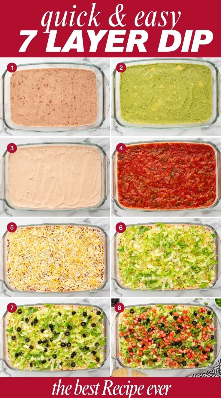 Breakdown of every layer for 7 layer dip