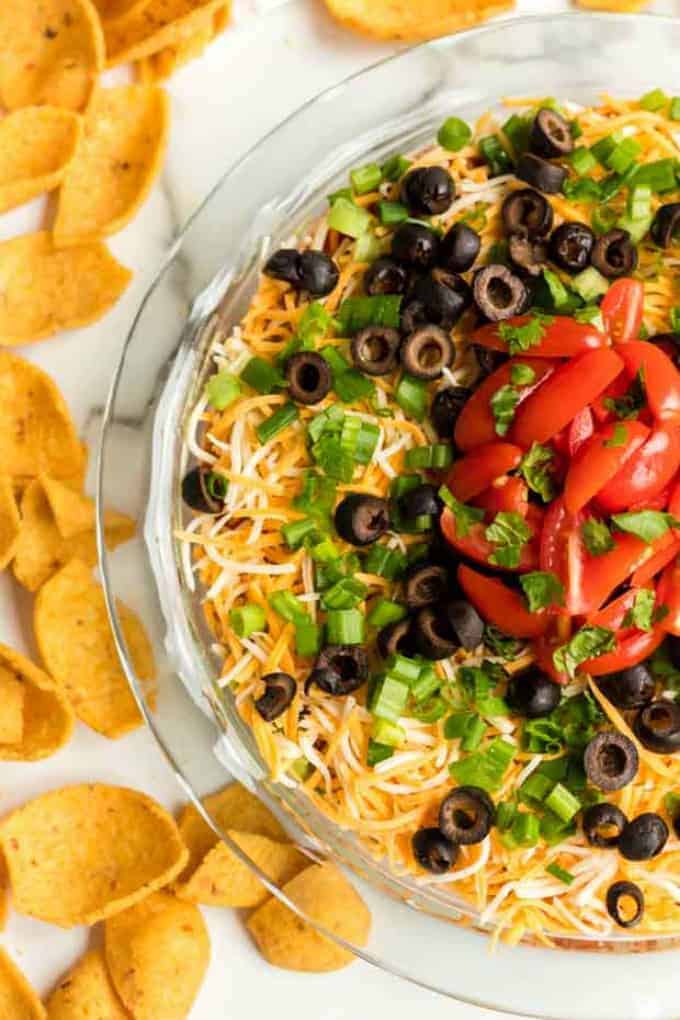 The Best 7 Layer Dip {Easy Recipe} - Princess Pinky Girl