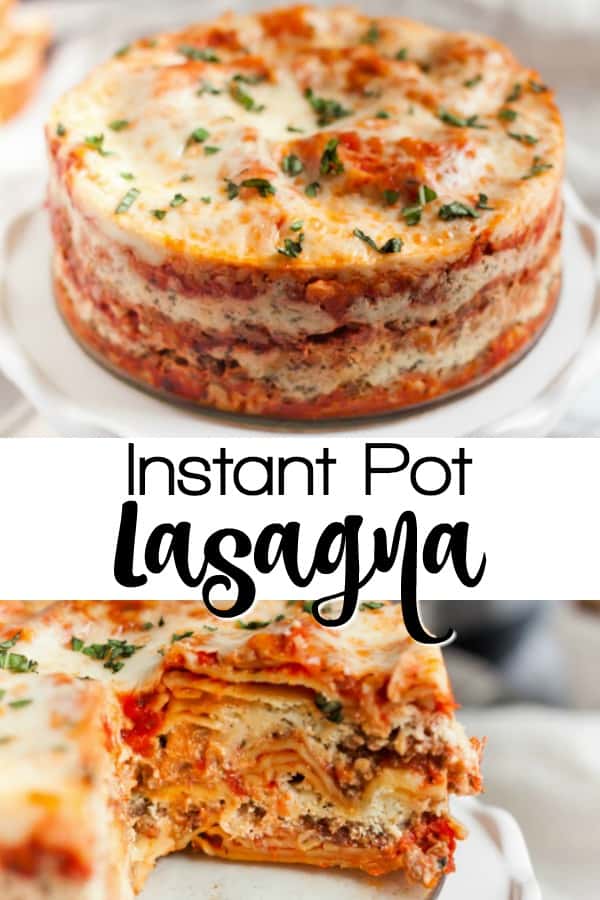 Instant Pot Lasagna Pinterest