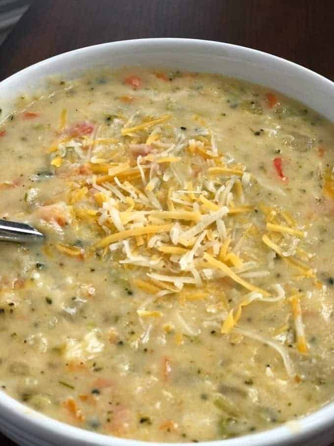 vegetable chowder with cheese