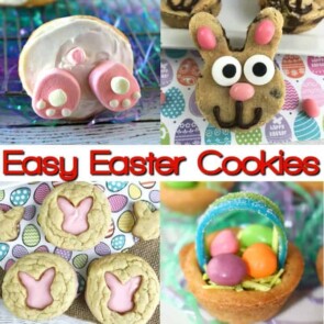 A collage image of easy Easter cookies