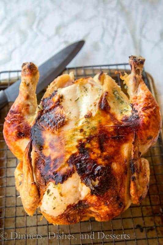 Air Fryer Roast Chicken by Dinners Dishes and Desserts