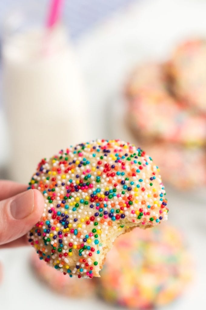 sprinkle cookie with a bite