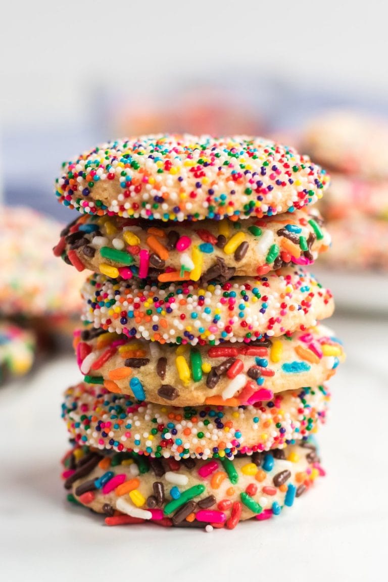 Rainbow Sprinkle Cookies (Soft & Chewy) Princess Pinky Girl