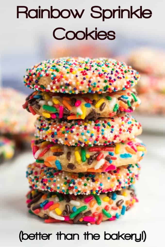 Rainbow Sprinkle Cookies Facebook pinterest