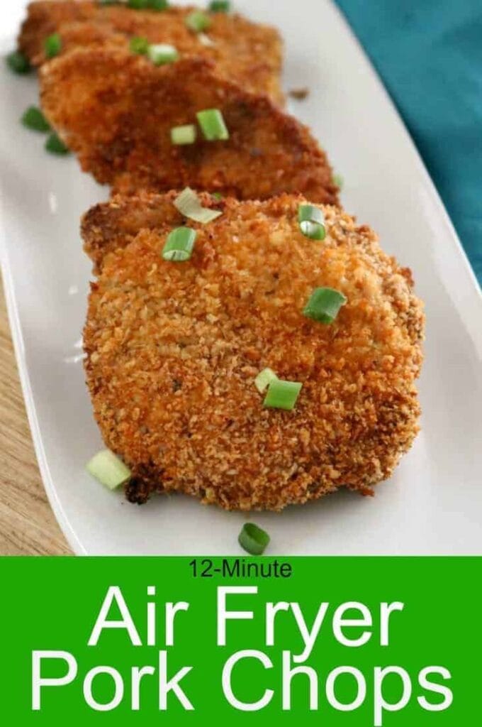 Zesty Breaded Air Fryer Pork Chops by Kitchen Dreaming 