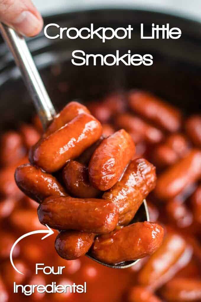 Crockpot Little Smokies only FOUR ingredients