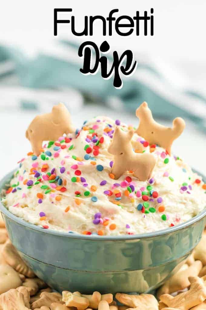 Funfetti Dip with animal crackers