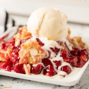 cherry dump cake featured image