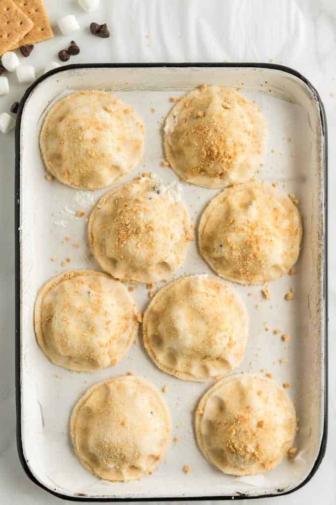 seal hand pies by pressing together with fingers