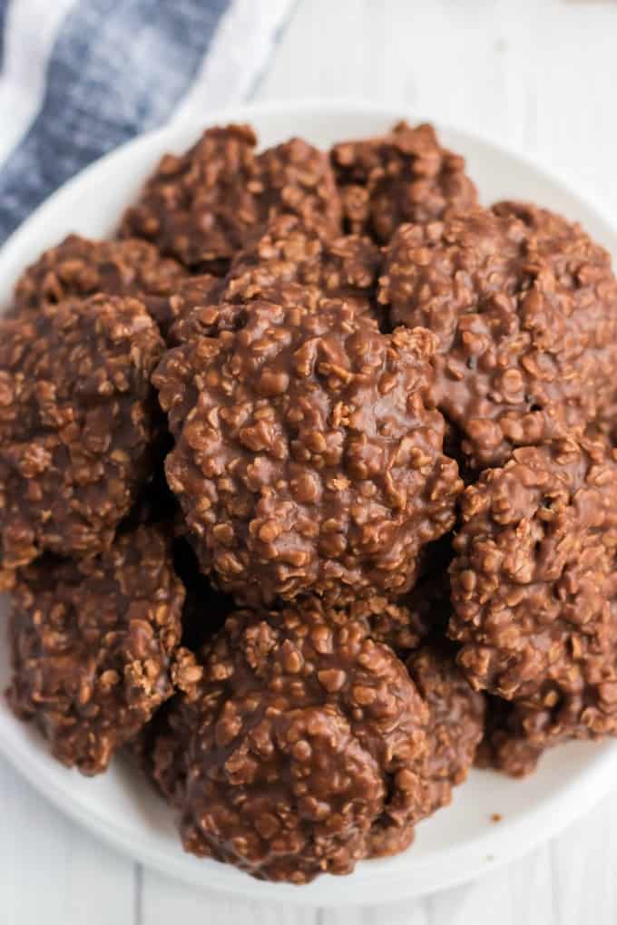 Chocolate Peanut Butter No Bake Cookies - A Crowd Favorite