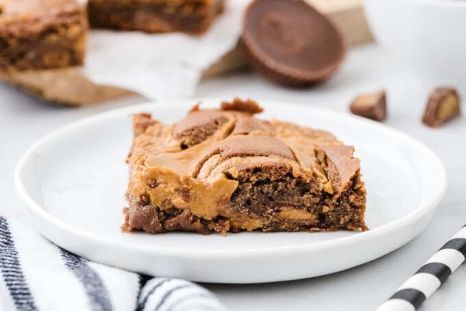 peanut butter brownie on a plate