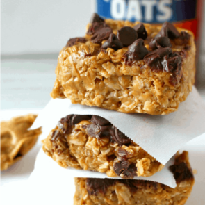 No bake peanut butter oatmeal bars square
