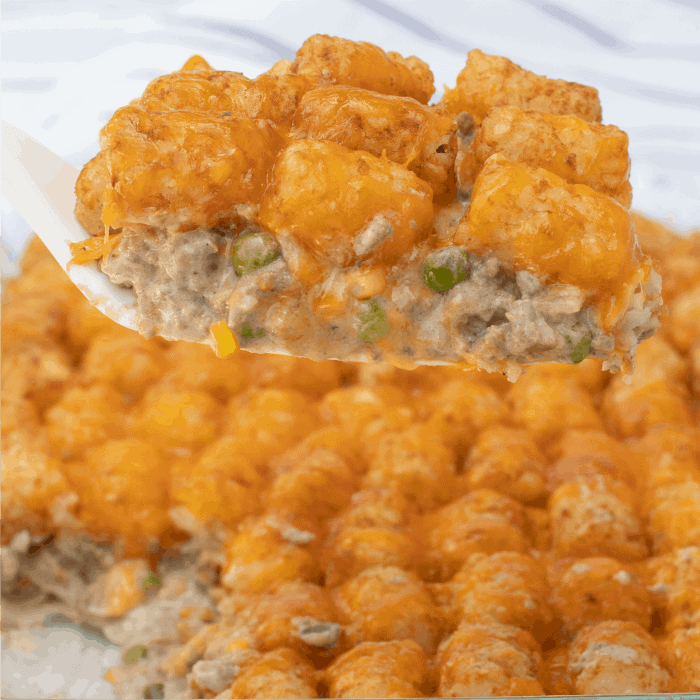 Easy Tater Tot Casserole Quick Easy Dinner Princess Pinky Girl