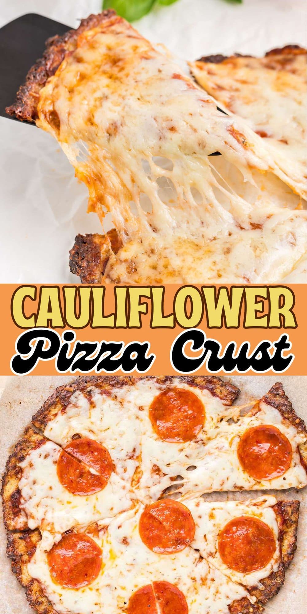 Cauliflower Pizza Crust pinterest