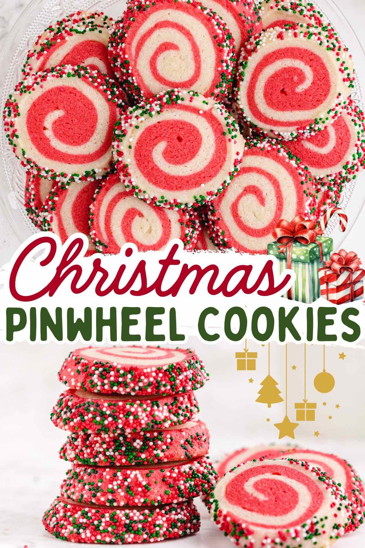 christmas pinwheel cookies pin.