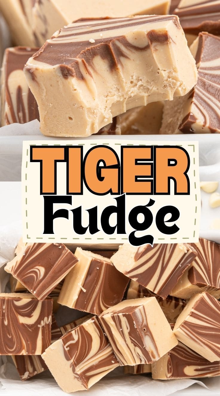A half bitten tiger fudge piece