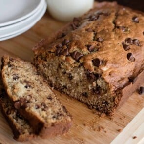 Chocolate Chip Banana Bread sliced featured image