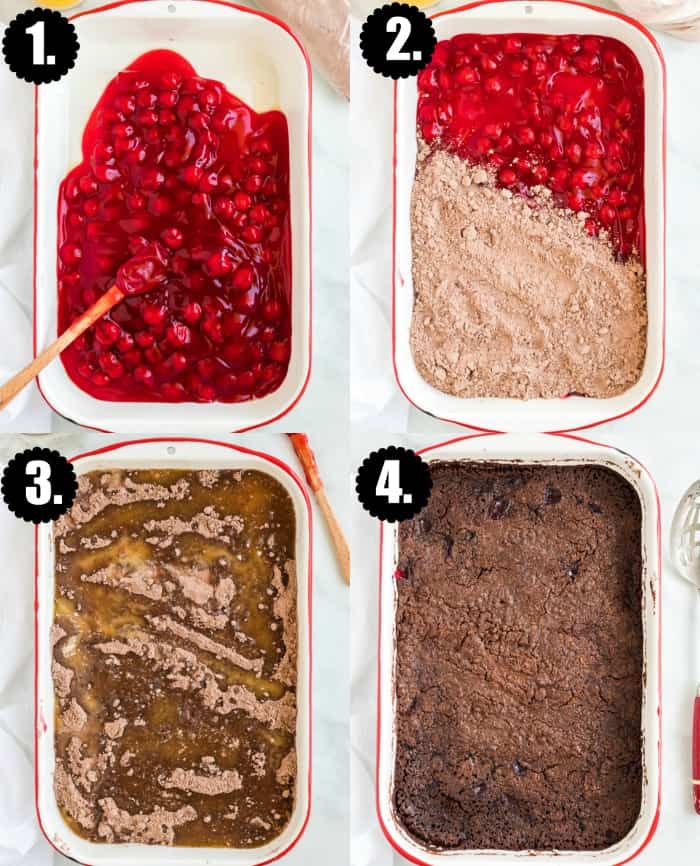 How to make chocolate cherry dump cake