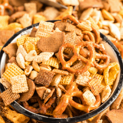 Slow Cooker Chex Mix Party Mix recipe featured image