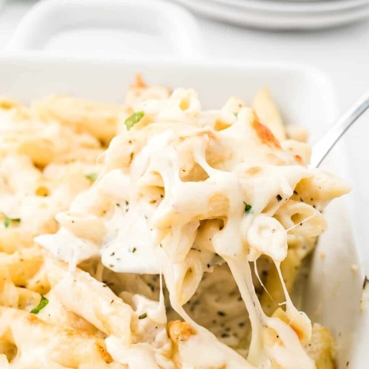 chicken alfredo bake featured image