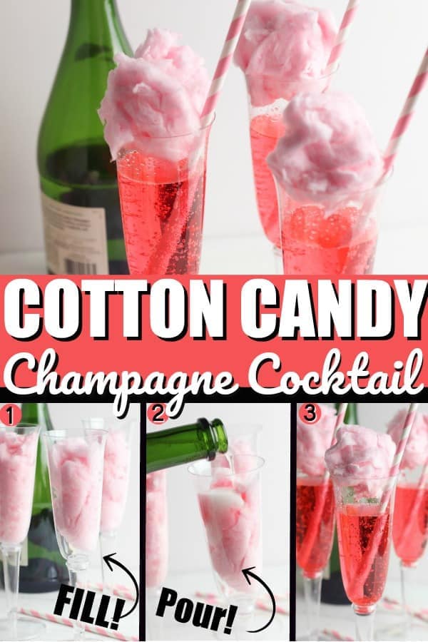 cotton candy champagne cocktail
