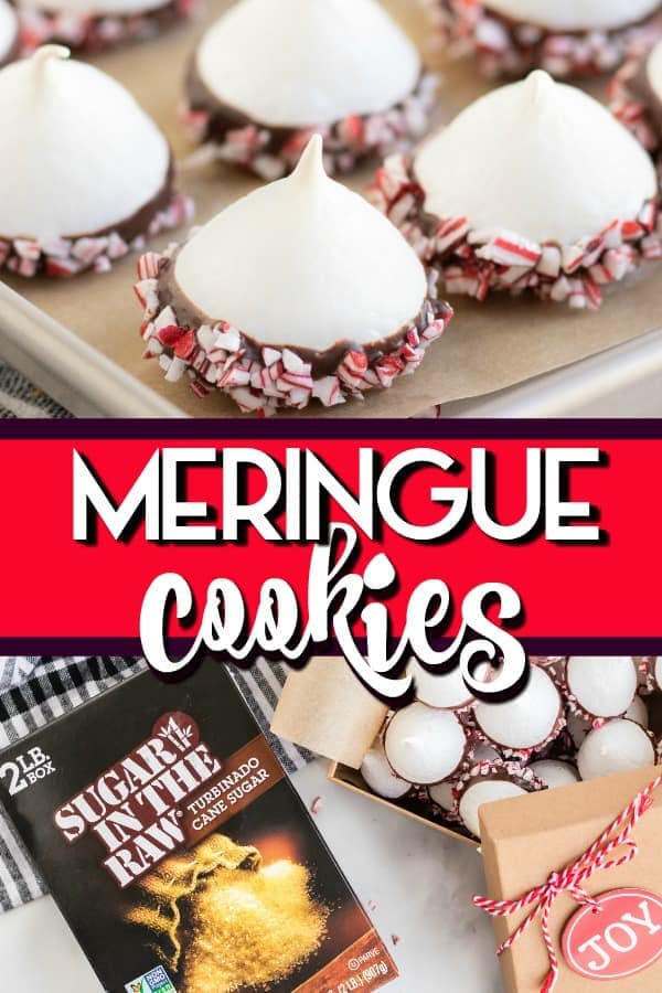 Meringue cookies dipped in chocolate