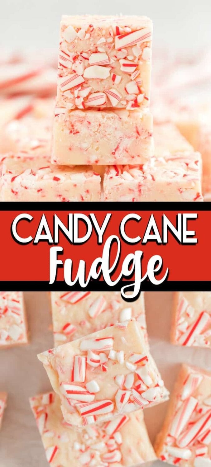 Candy Cane Fudge Pinterest Image