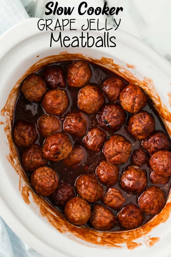 Grape Jelly Meatball recipe in the slow cooker