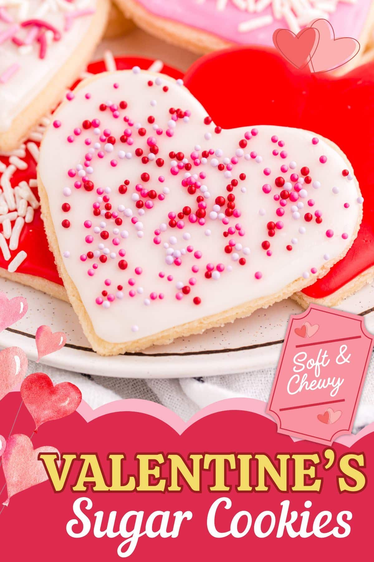 valentine sugar cookies.