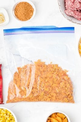 crush chips in a zip lock bag
