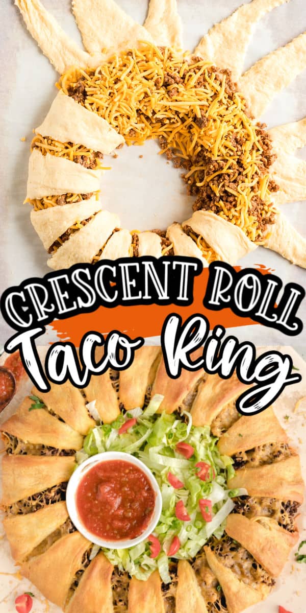 Crescent Roll beef taco ring