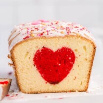 heart surprise inside cake for Valentine's Day