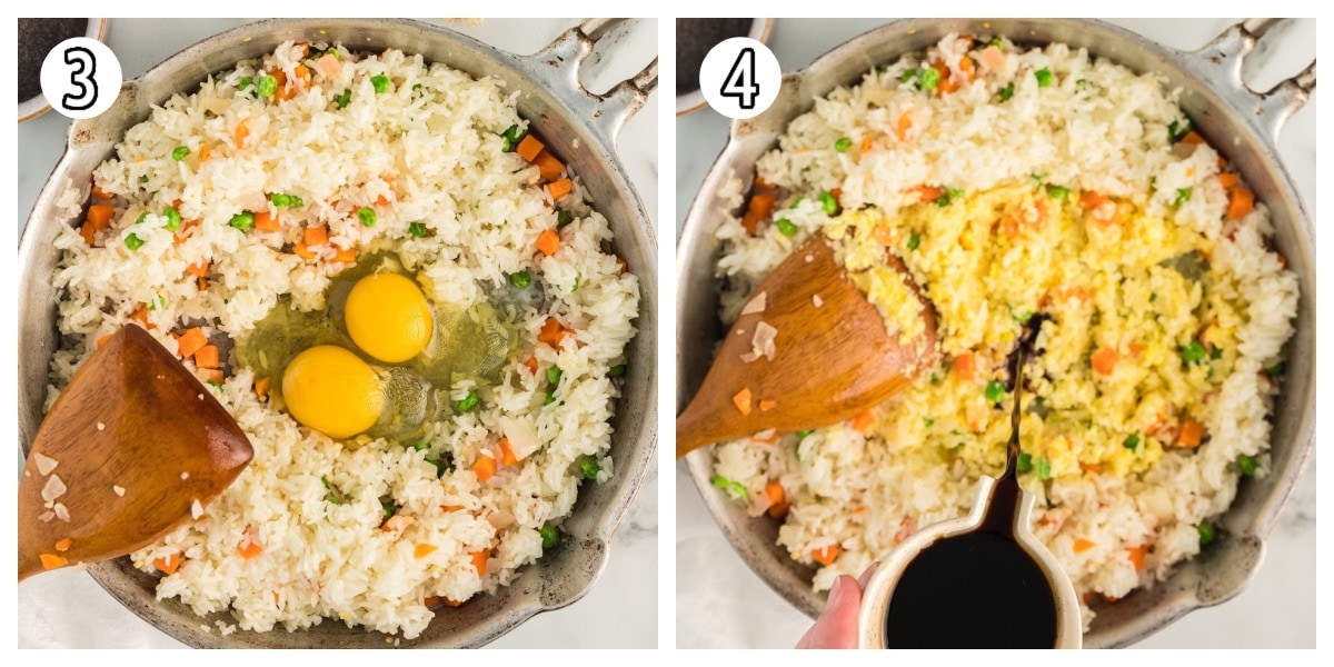 better than take out fried rice collage process step 2