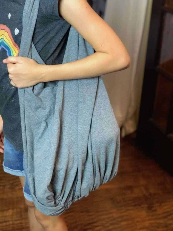 DIY No Sew T Shirt Bag by Happiest Camper