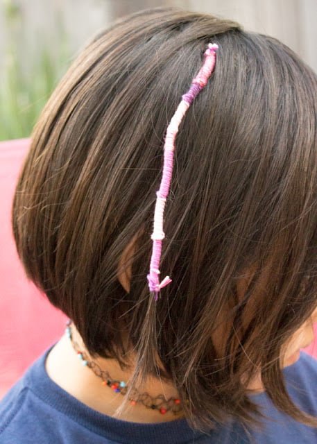 How to Do Easy Hair Wraps by Pink Stripey Socks