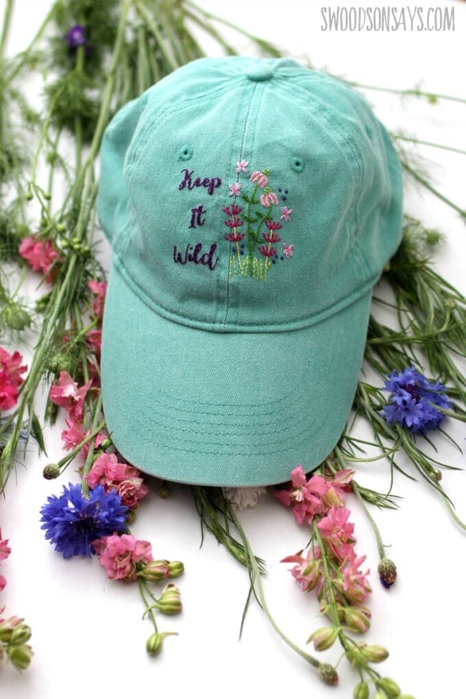 How to Embroider a Hat by Hand by S Woodson Says