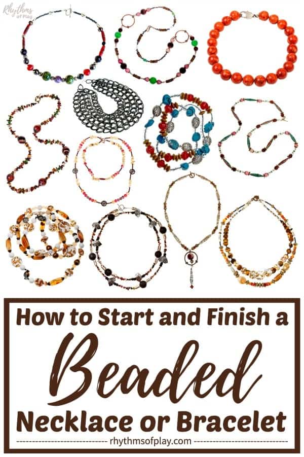 How to start and finish a necklace or bracelet by Rhythms of Play