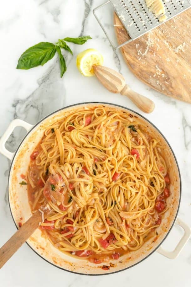 One Pot Pasta (no boiling pasta required!) - Princess Pinky Girl