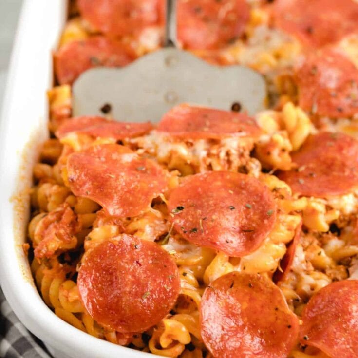 Pizza Casserole Square