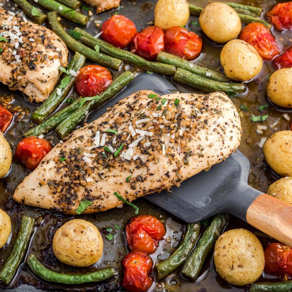 Tuscan Chicken Sheet Pan Dinner - Recipe Girl®