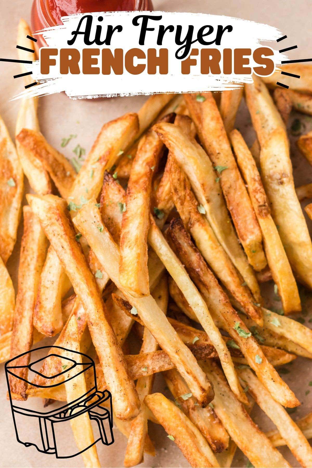 air fryer french fries pin.