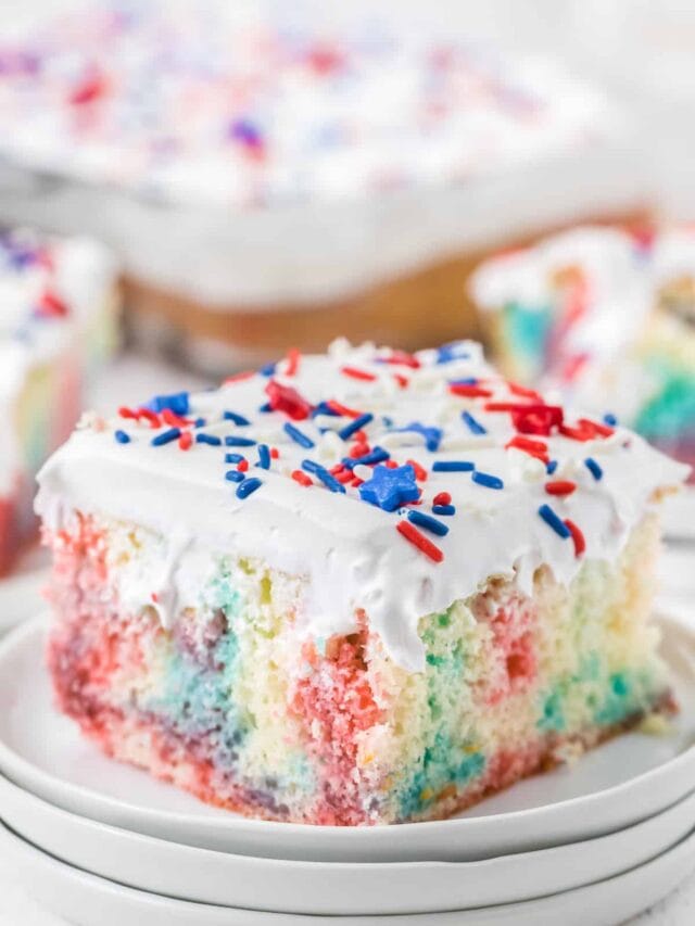 How to Make 4th of July Poke Cake - Princess Pinky Girl